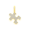 Snowflake Diamond Pendant – Yellow Gold – product view
