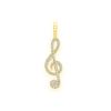 Bitcoin Diamond Pendant – Yellow Gold – product view