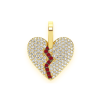 Skull & Crossbones Diamond Pendant – Yellow Gold – product view