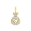 Lion Head Diamond Pendant – Plain / Yellow Gold – product view