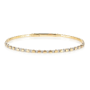 Thin Flush Set Diamond Bangle Bracelet – Yellow Gold / Medium – product view