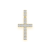 Italian Horn Diamond Pendant – Plain / Yellow Gold – product view