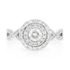 Single Band Floral Diamond Engagement Ring – Yellow Gold / 6.5 – product view