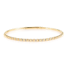 Iced Elongated Rolo Diamond Bracelet – Yellow Gold / 7″ – product view