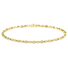 Pointed Square Diamond Flex Bangle Bracelet – Yellow Gold / Medium – product view