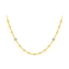 Ten Bezel Diamond Station Necklace – Yellow Gold / 18″ – product view