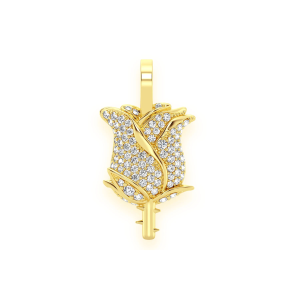Rose Diamond Pendant - Yellow Gold