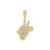 Black Diamond Bat Pendant – Yellow Gold – product view