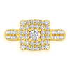 Square Halo Diamond Engagement Ring – White Gold / 6.5 – product view