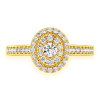 Alternating Multi-Shape Bezel Ring – Yellow Gold / 8 – product view