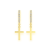 Pyramid Diamond Stud Drops – Yellow Gold – product view
