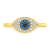 Butterfly Baguette Signet Ring – Yellow Gold / 8 – product view