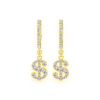 Evil Eye Diamond Studs – Yellow Gold – product view