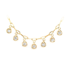 Engravable Diamond Nameplate Necklace – Yellow Gold / 1 Letter / 18″ – product view