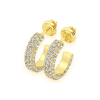 Spike Ball Diamond Stud Earrings – Yellow Gold – product view