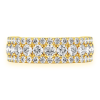 Two Layer Five Row Band Ring – White Gold / 10 – product view