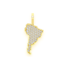Awareness Ribbon Diamond Pendant – Yellow Gold – product view