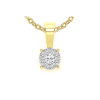 Arabic Allah Diamond Pendant – Yellow Gold – product view