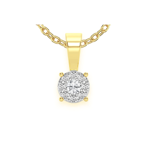 Mosaic Diamond Pendant - 0.15ctw / Yellow Gold