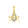 Large Icebox Diamond Pendant – Yellow Gold – product view