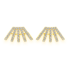 Evil Eye Diamond Hoop Drops – Yellow Gold – product view