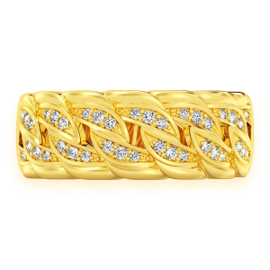 Twisted Cuban Band - Yellow Gold / 11
