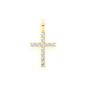 Signature Diamond Cross - 0.25ctw / Yellow Gold