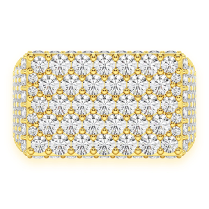 Rectangle Top Diamond Signet Ring - Yellow Gold / 10