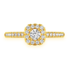 Double Band Halo Diamond Ring – Yellow Gold / 6.5 – product view