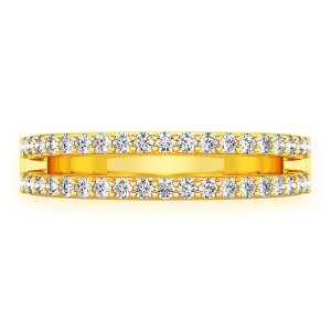 Double Row Band Ring - Yellow Gold / 6.5