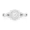 Double Band Round Halo Diamond Engagement Ring – White Gold / 6.5 – product view