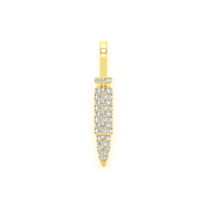 Bullet Diamond Pendant - Yellow Gold