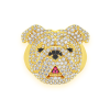 Baguette & Round Border Diamond Ring – Yellow Gold / 6.5 – product view