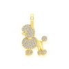 Puzzle Diamond Pendant – Yellow Gold – product view
