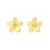 Arrow Diamond Stud Earrings – Yellow Gold – product view