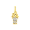 Hanging Bat Diamond Pendant – Yellow Gold – product view