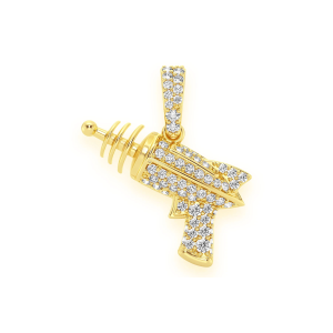 Raygun Diamond Pendant - Yellow Gold