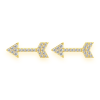Dollar Sign Hoop Drops – Yellow Gold – product view