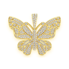 Pavé Cross Pendant – Yellow Gold – product view