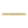Thin Three Row Pavé Diamond Ring – Yellow Gold / 6.5 – product view