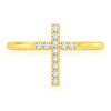 Outlined Hamsa Diamond Pendant – Yellow Gold – product view