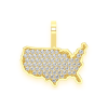 Bitcoin Diamond Pendant – Yellow Gold – product view