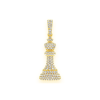 Cat Face Diamond Pendant – Yellow Gold – product view