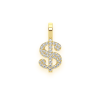 Lion Head Diamond Pendant – Plain / Yellow Gold – product view