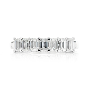 Emerald Cut Diamond Ring - White Gold / 6.5