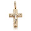 14KW 3.25CTW BAGUETTE DIAMOND 2-ROW CROSS – product view