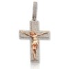 14KY 4.00CTW BAGUETTE DIAMOND CROSS W/CROWN – product view