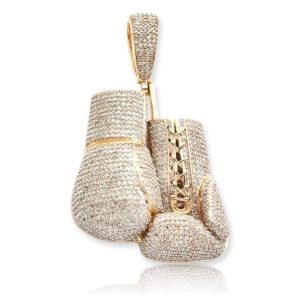 10KY 1.65CTW DIAMOND PAIR OF BOXING GLOVES