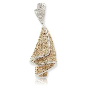 14K 0.55CTW CHAMPAGNE DIA FANCY PENDANT