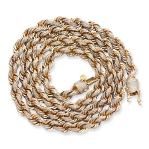 10KY 10.50CTW DIAMOND ROPE CHAIN 26”
